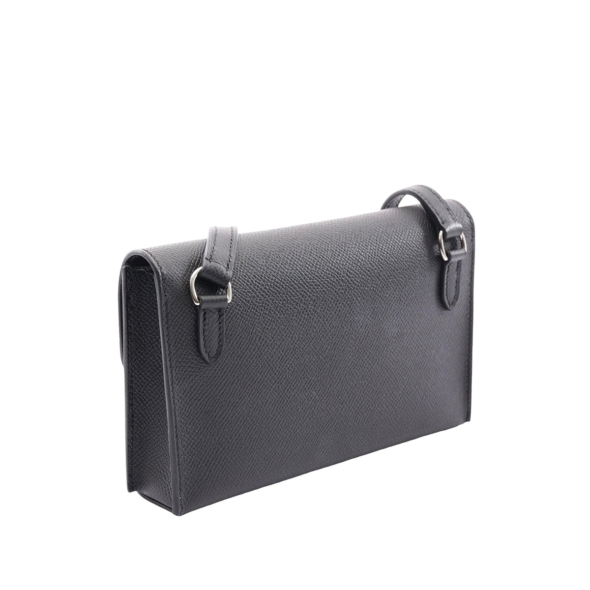 Hermès Epsom Hermesnap Wallet On Strap — Black