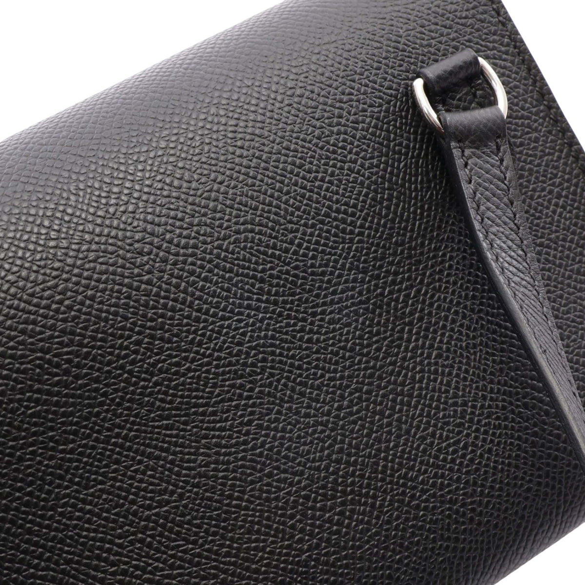 Hermès Epsom Hermesnap Wallet On Strap — Black