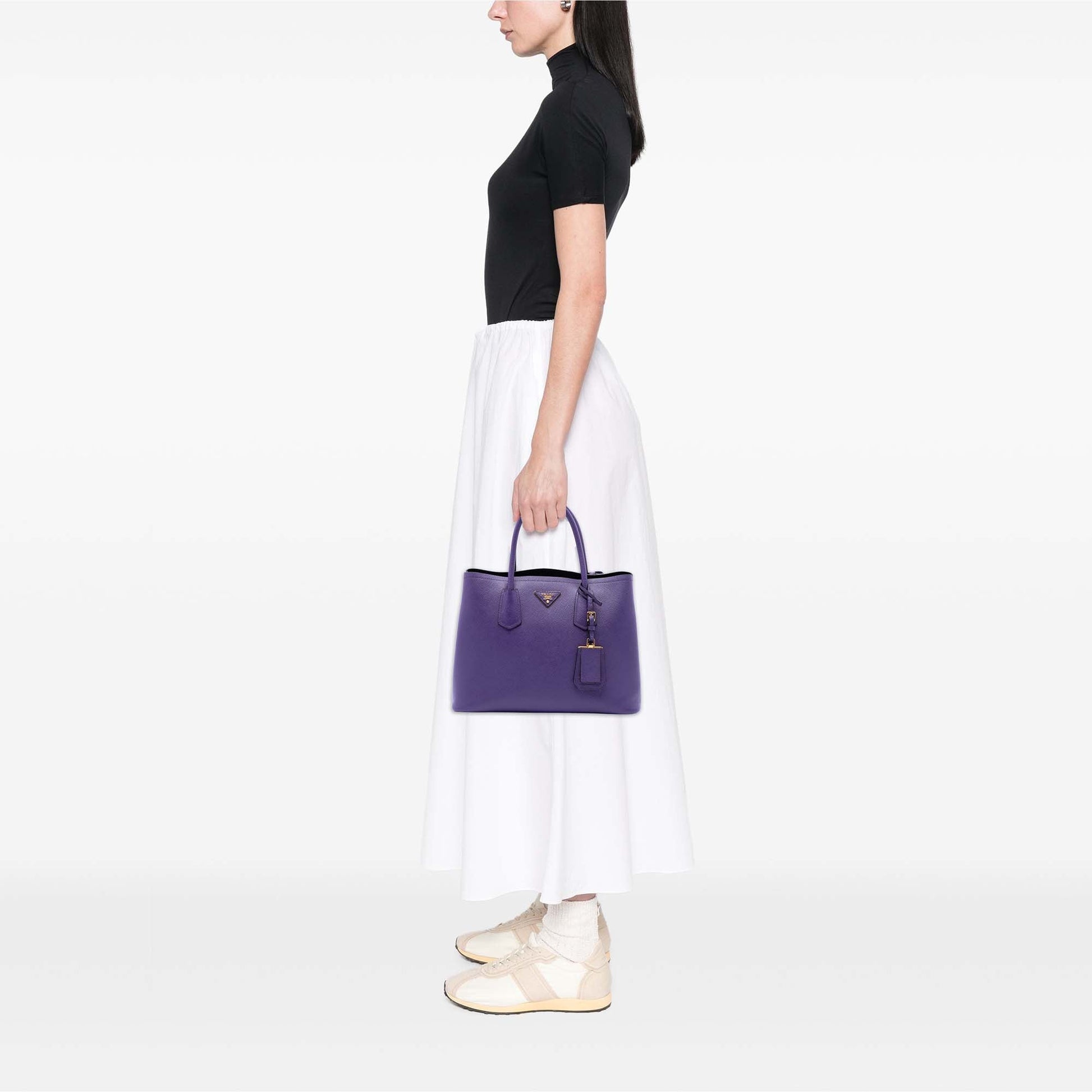 Prada Medium Saffiano Cuir Double Satchel