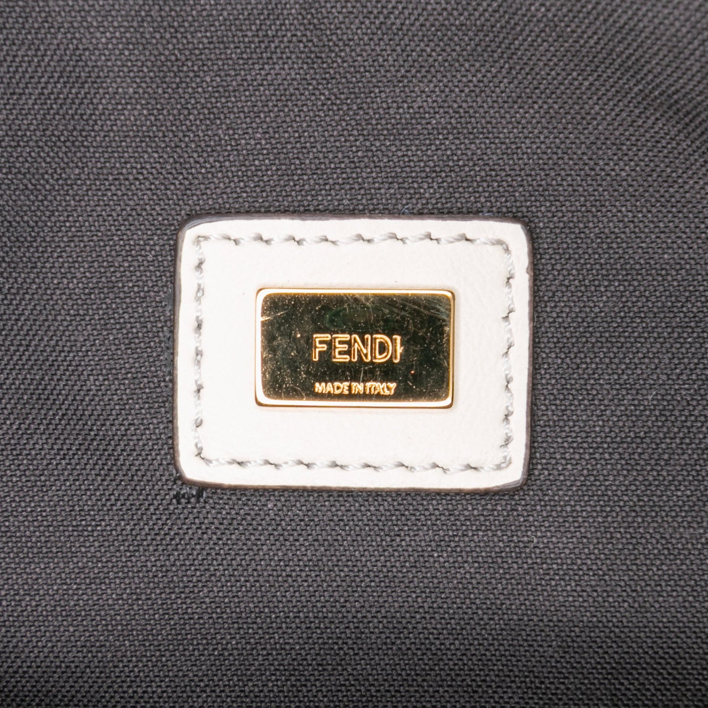 Fendi Shearling Logo Flat Pouch