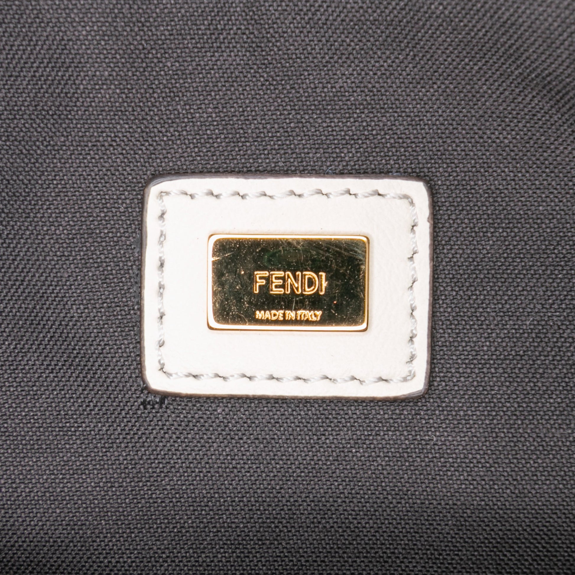 Fendi Shearling Logo Flat Pouch