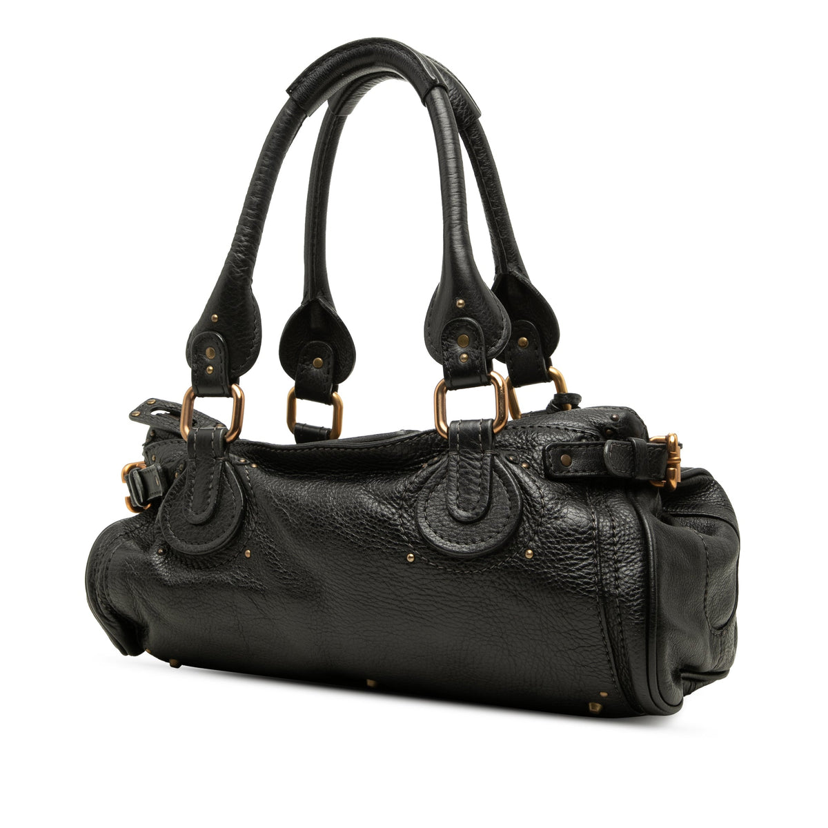 Chloé Medium Leather Paddington Handbag — Black
