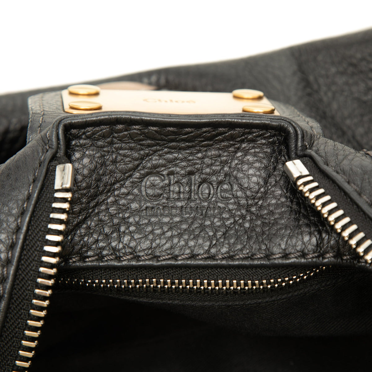 Chloé Medium Leather Paddington Handbag — Black