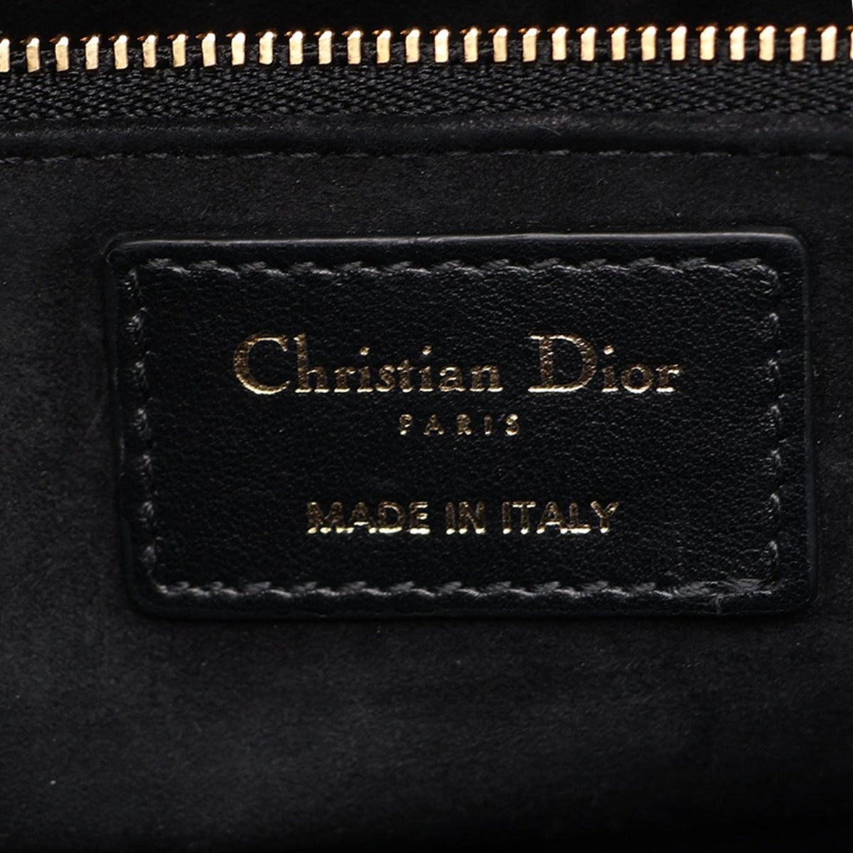 Dior Medium Tweed Cannage Fringe Lady Dior — Black