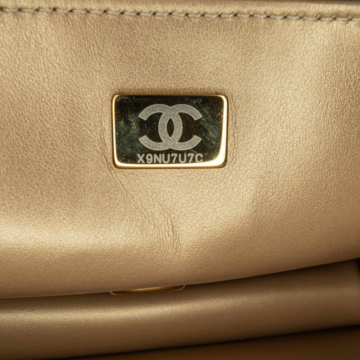 Chanel Quilted Lambskin Octagonal Buckle Crossbody