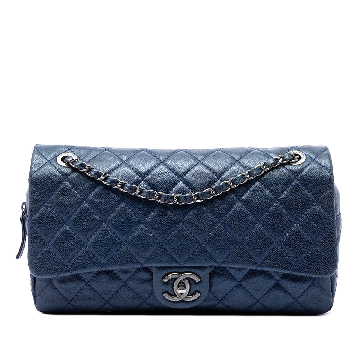 Chanel Jumbo Quilted Iridescent Caviar Easy Flap