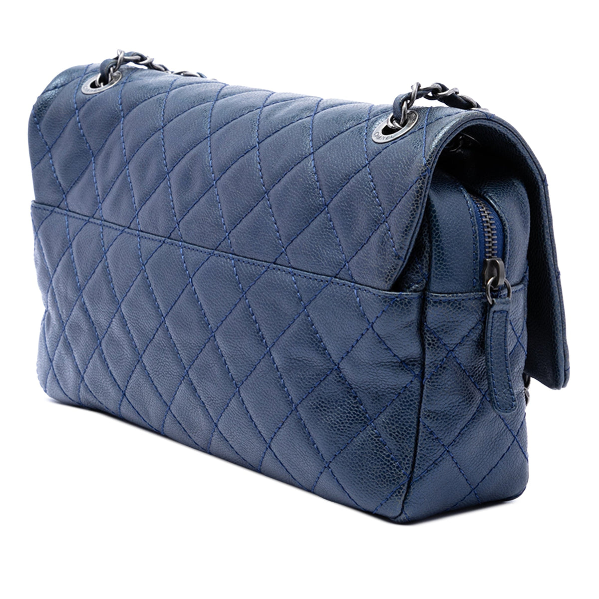 Chanel Jumbo Quilted Iridescent Caviar Easy Flap