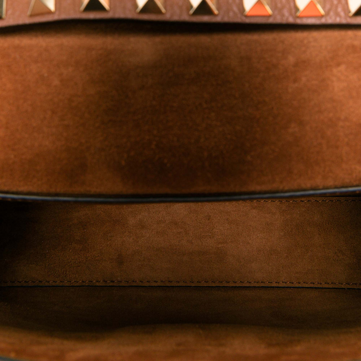Valentino Medium Pebbled Calfskin Rockstud Flip Lock Crossbody — Brown