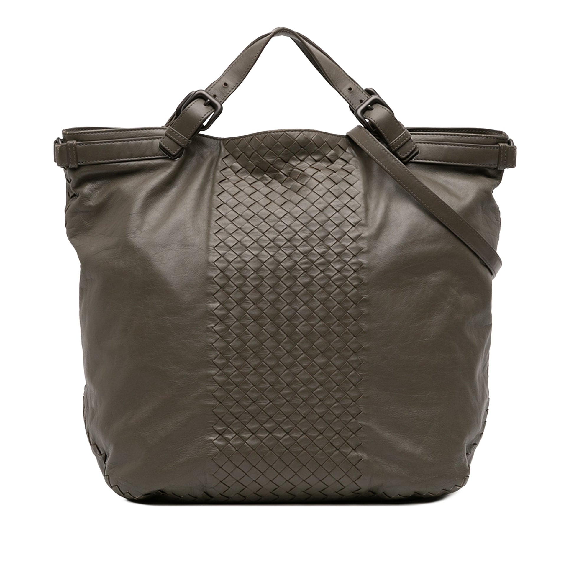 Bottega Veneta Intrecciato Trimmed Nappa Satchel