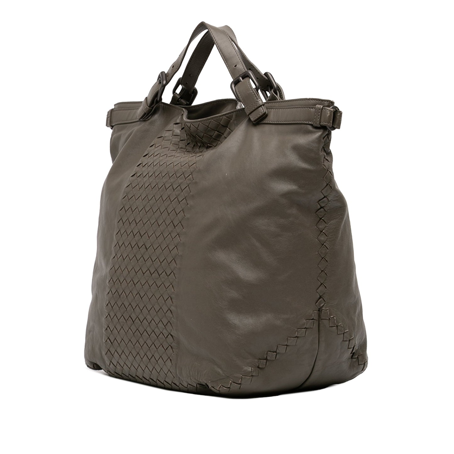 Bottega Veneta Intrecciato Trimmed Nappa Satchel