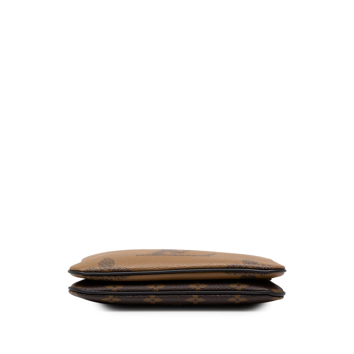 Louis Vuitton Monogram Giant Reverse Double Zip Pochette — Brown