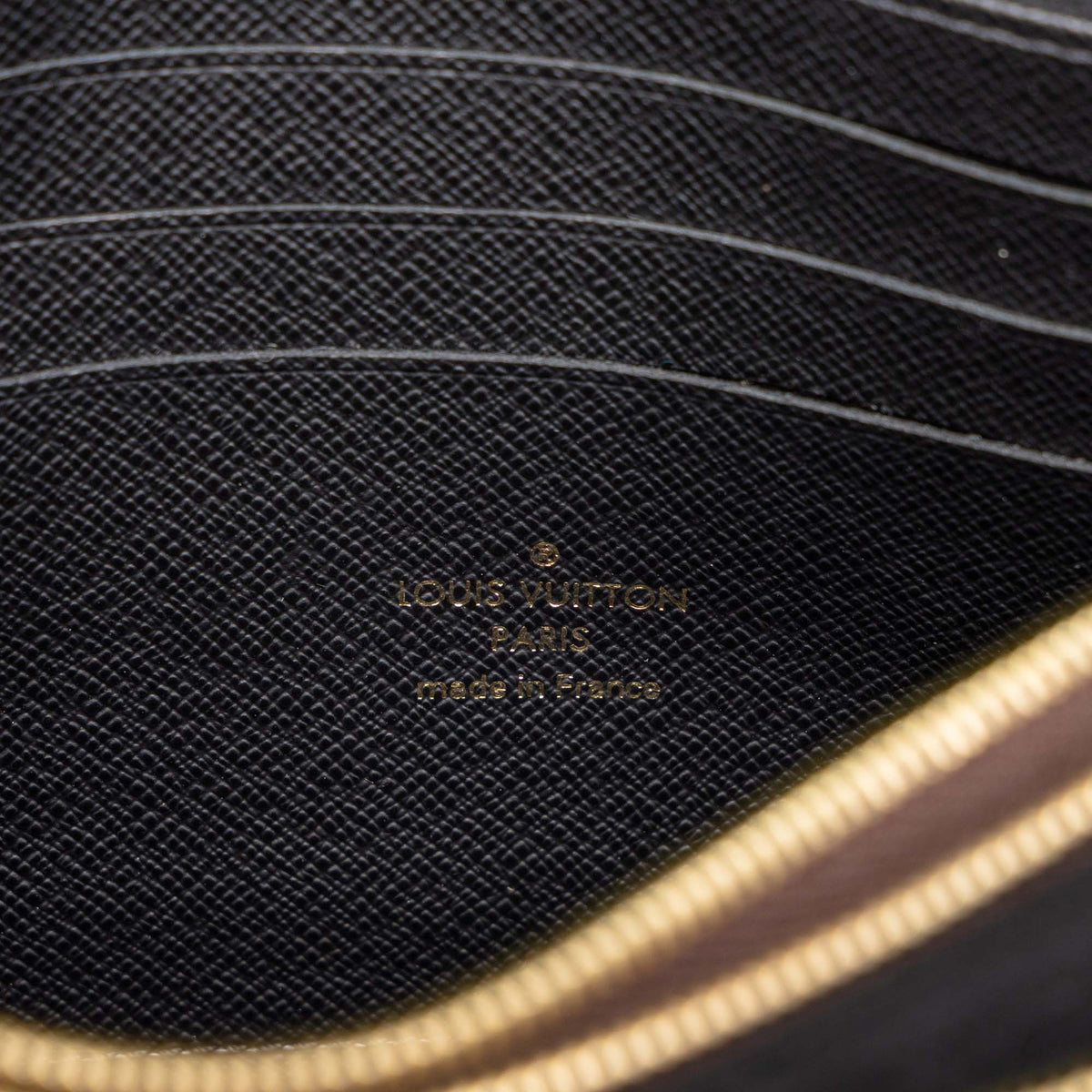 Louis Vuitton Monogram Giant Reverse Double Zip Pochette — Brown