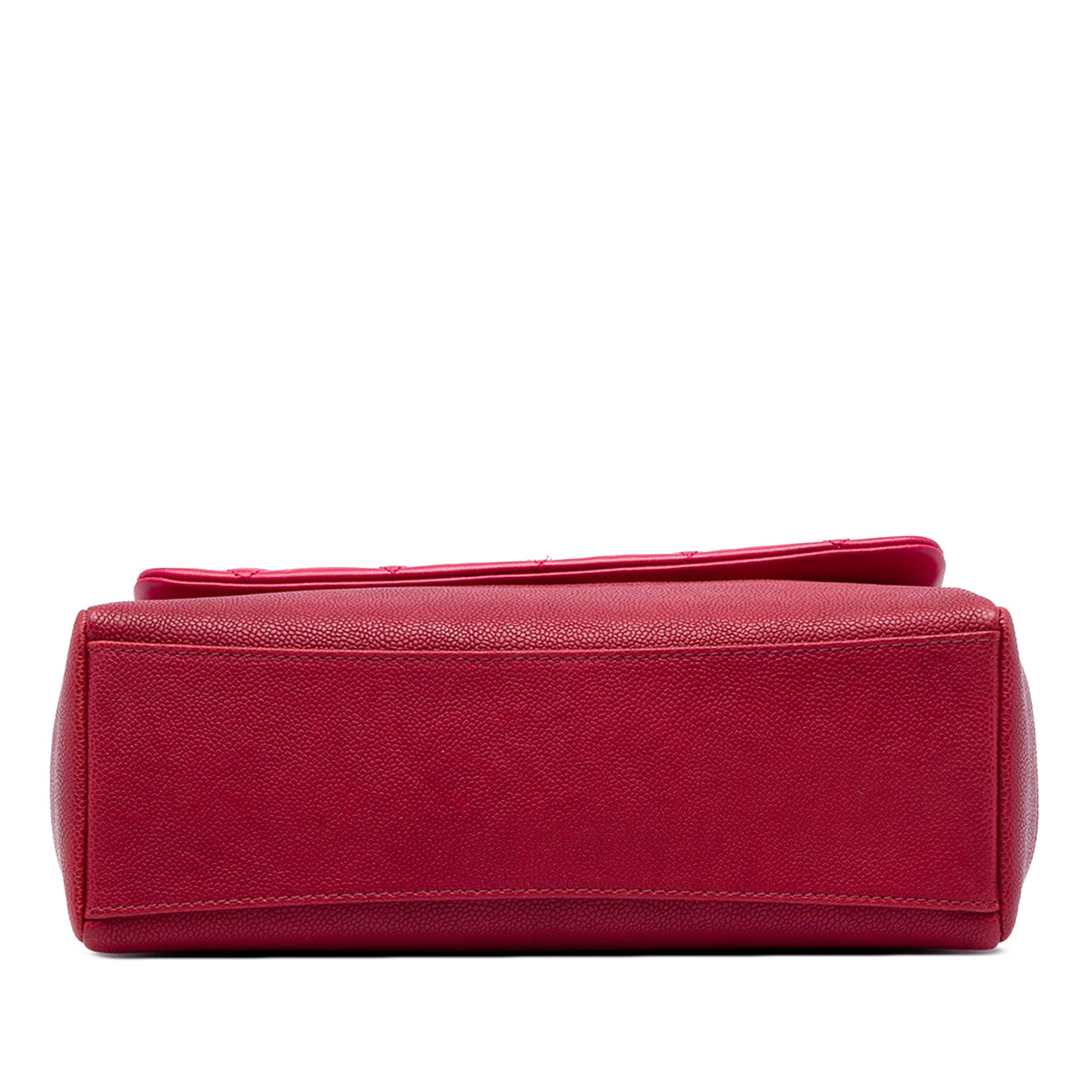 Chanel Medium Quilted Lambskin and Caviar Bi Coco Flap — Red