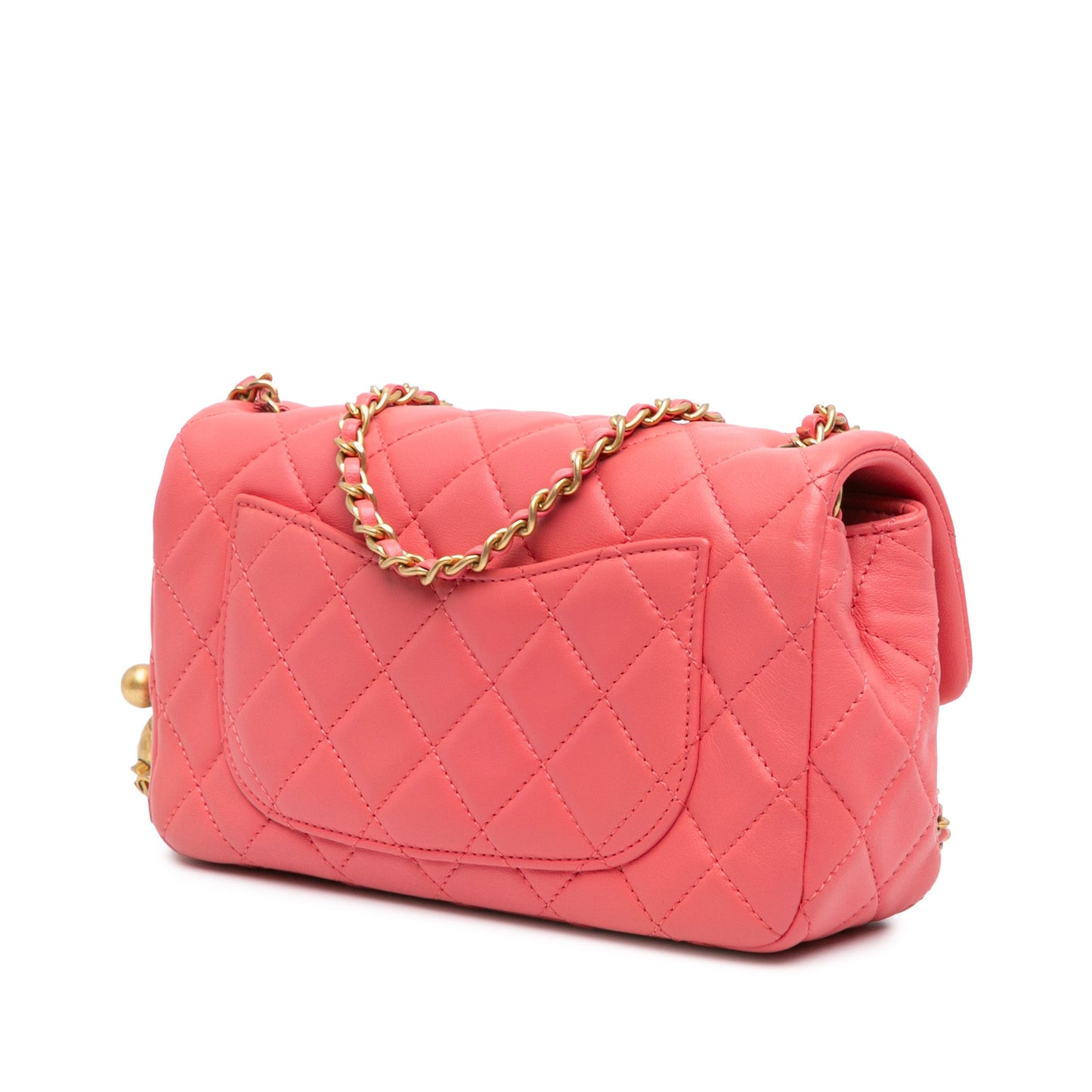 Chanel Mini Rectangular Classic Lambskin Pearl Crush Single Flap