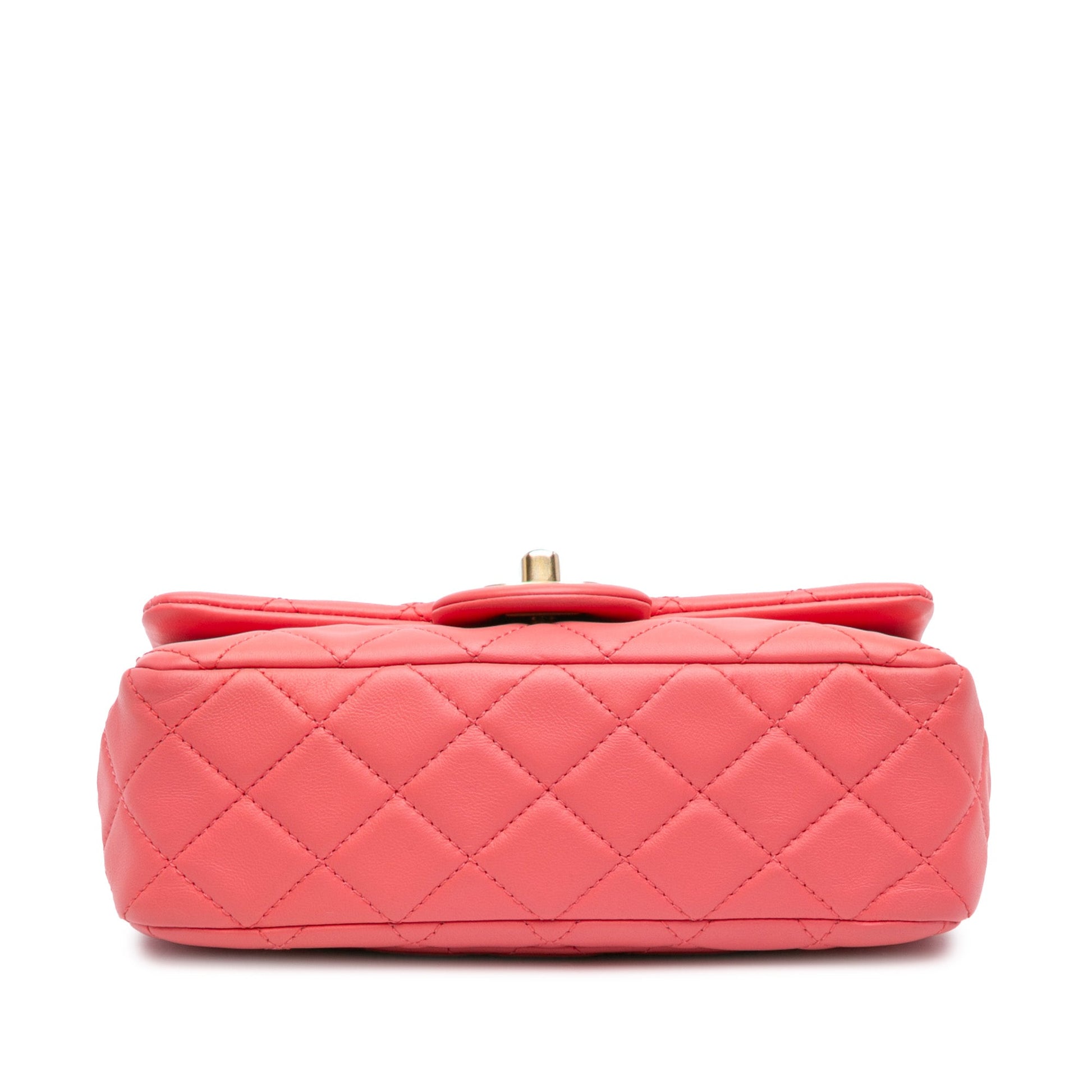 Chanel Mini Rectangular Classic Lambskin Pearl Crush Single Flap