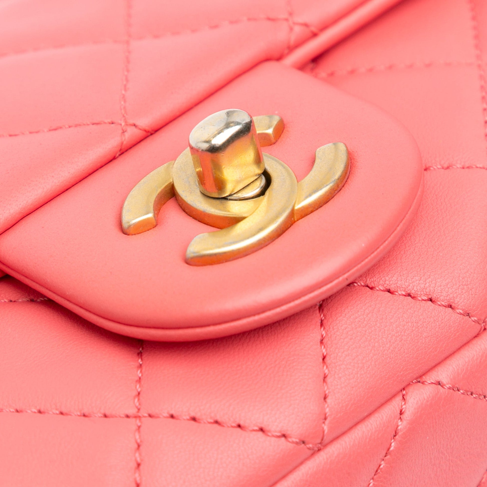Chanel Mini Rectangular Classic Lambskin Pearl Crush Single Flap