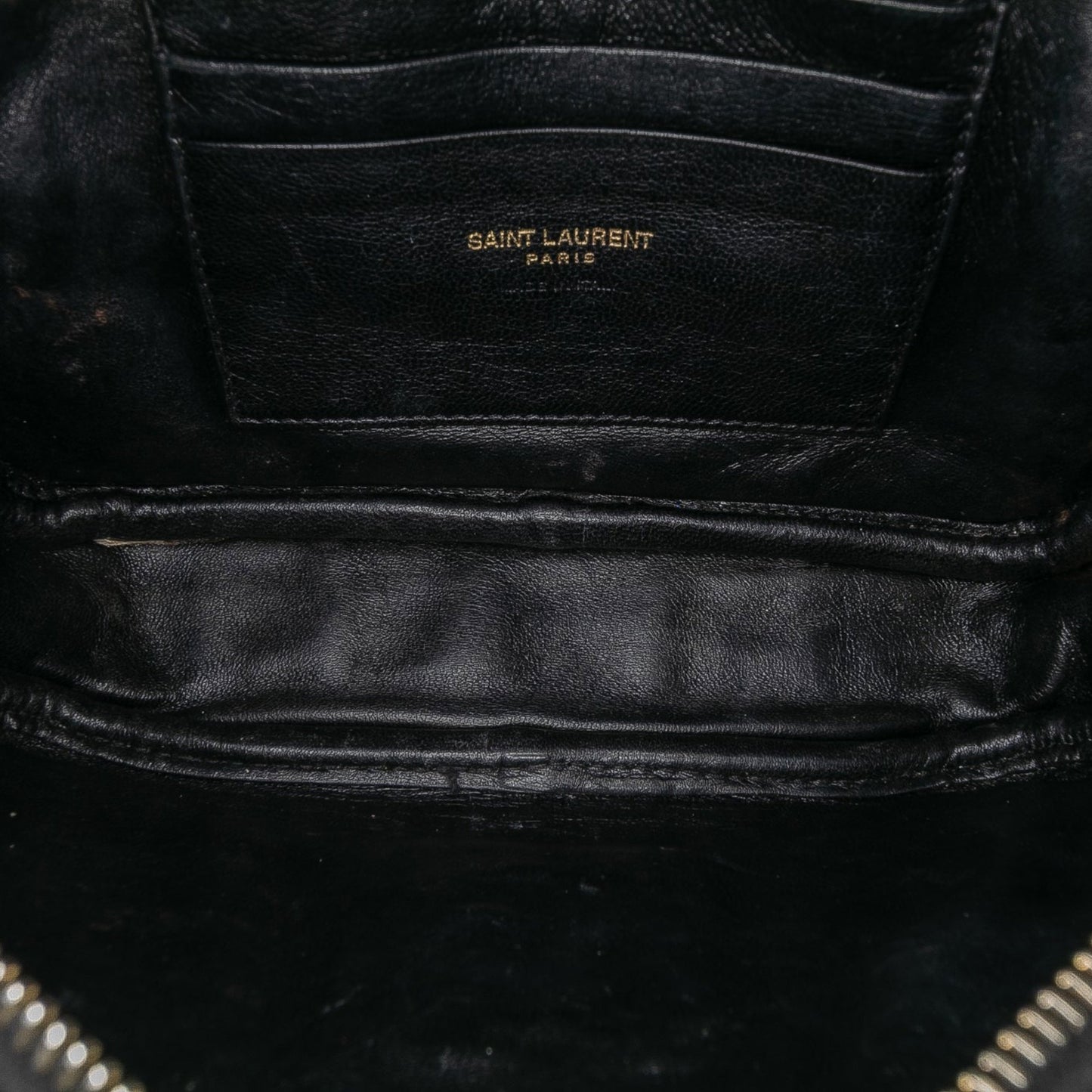 Saint Laurent Mini Croc Embossed Patent Monogram Lou Camera Bag
