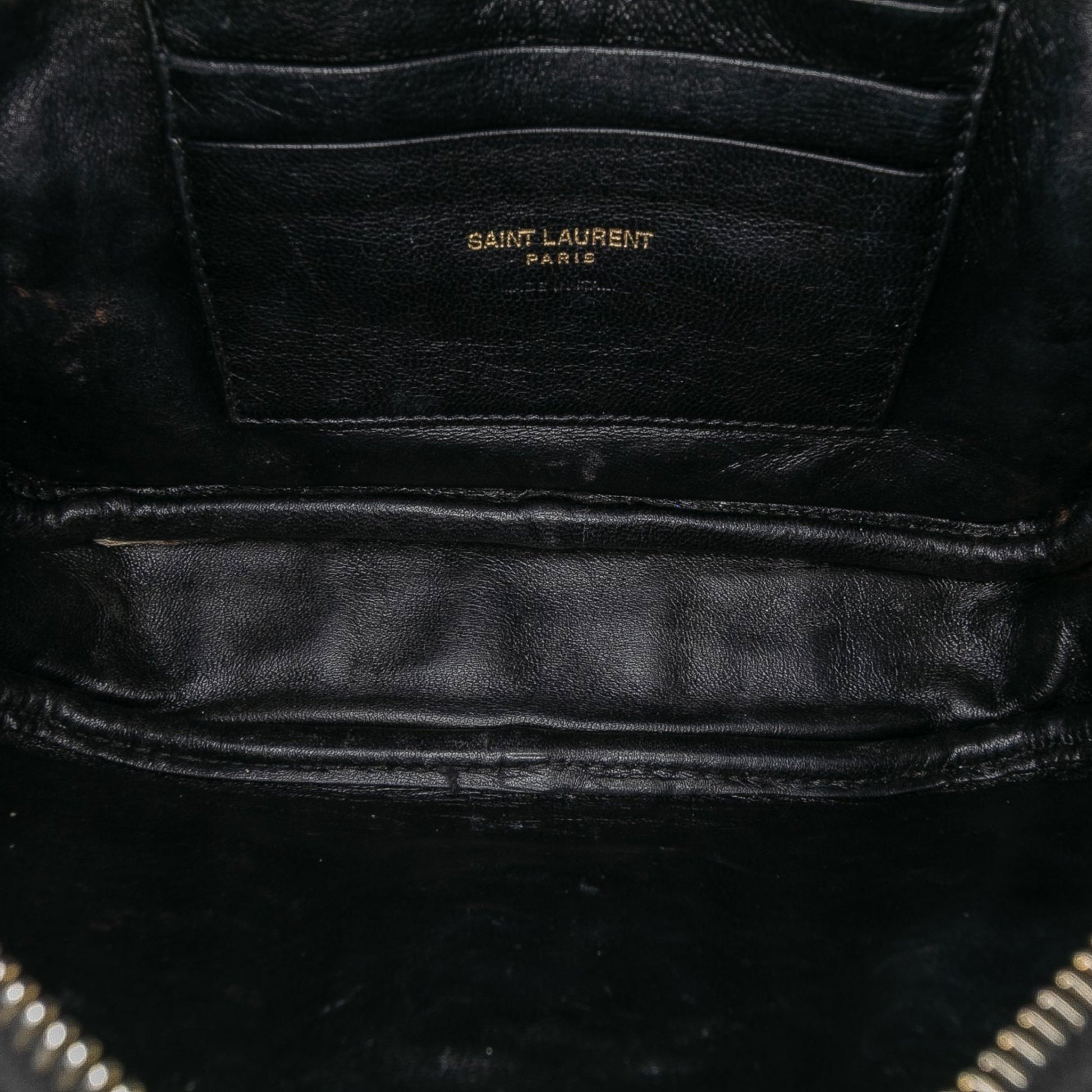 Saint Laurent Mini Croc Embossed Patent Monogram Lou Camera Bag