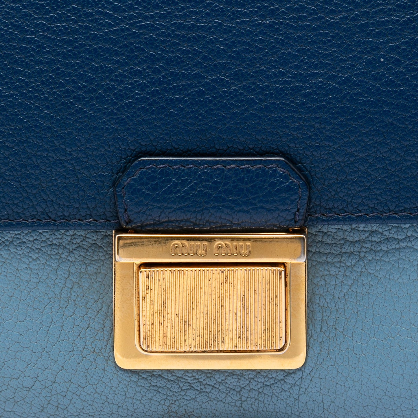 Miu Miu Bicolor Goatskin Madras Wallet on Chain