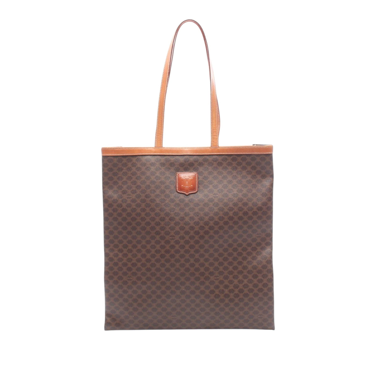 Celine Macadam Coated Canvas Tote — Brown