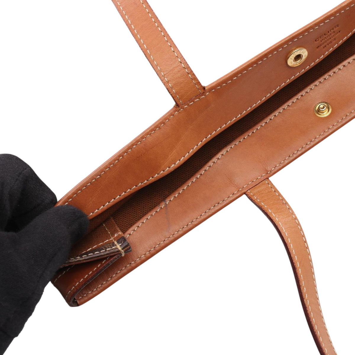 Celine Macadam Coated Canvas Tote — Brown