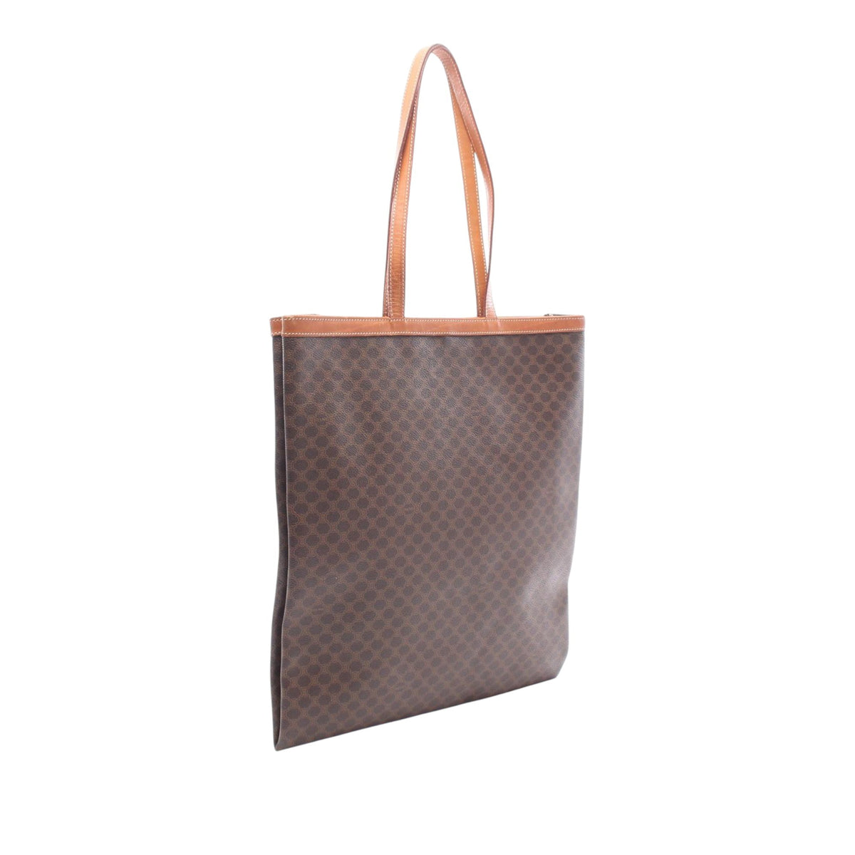 Celine Macadam Coated Canvas Tote — Brown