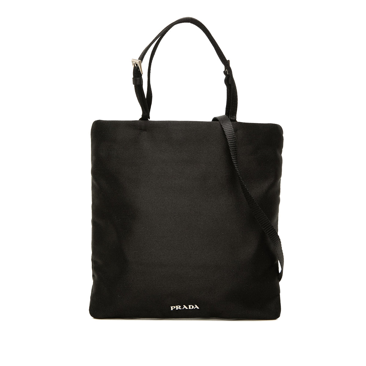 Prada Raso Convertible Tote — Black