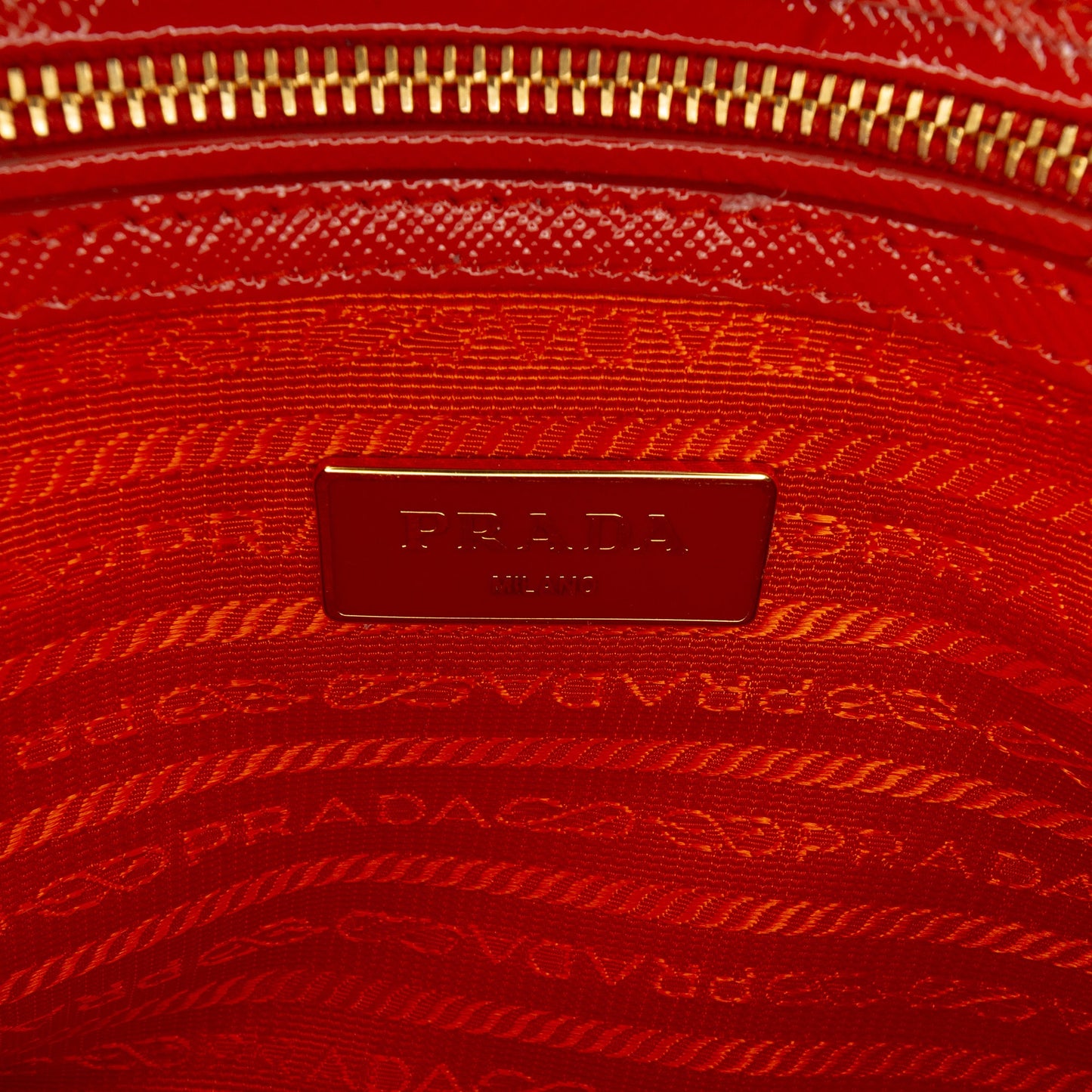 Prada Small Saffiano Vernice Promenade Satchel