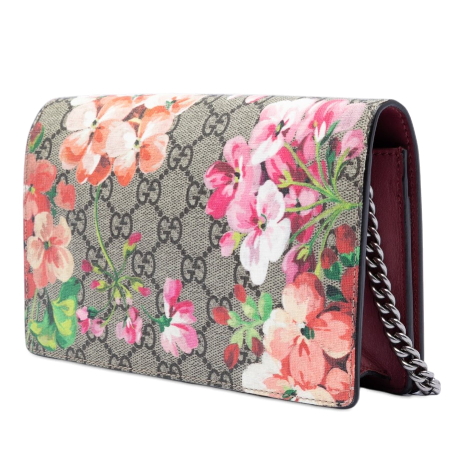 Gucci GG Supreme Blooms Wallet On Chain