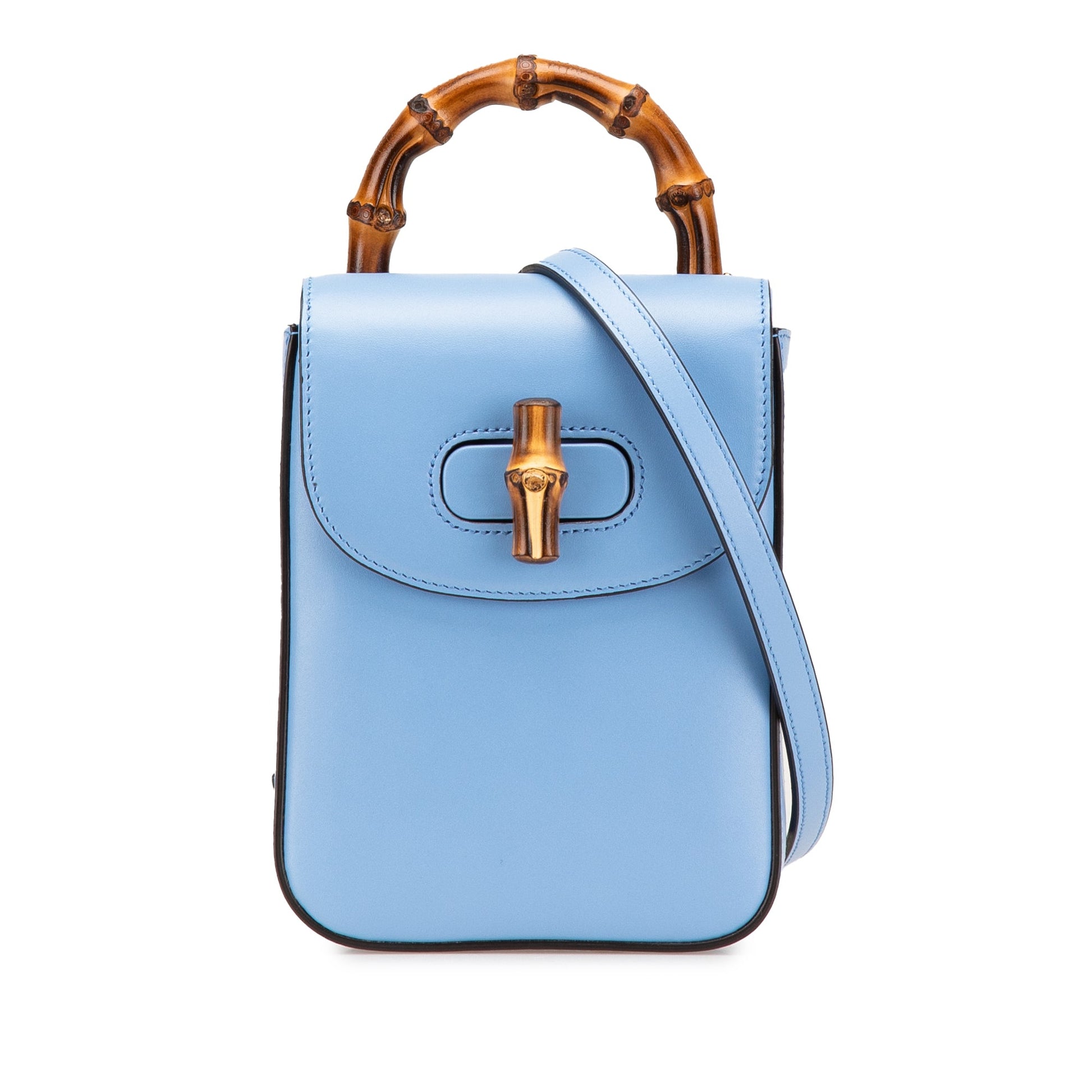 Gucci Mini Calfskin Bamboo Top Handle Bag