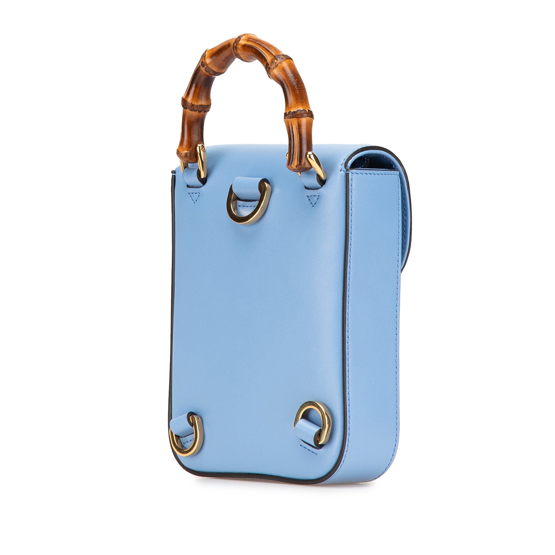 Gucci Mini Calfskin Bamboo Top Handle Bag