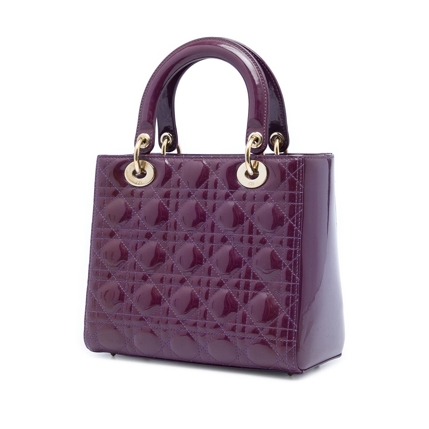 Dior Medium Patent Cannage Lady Dior