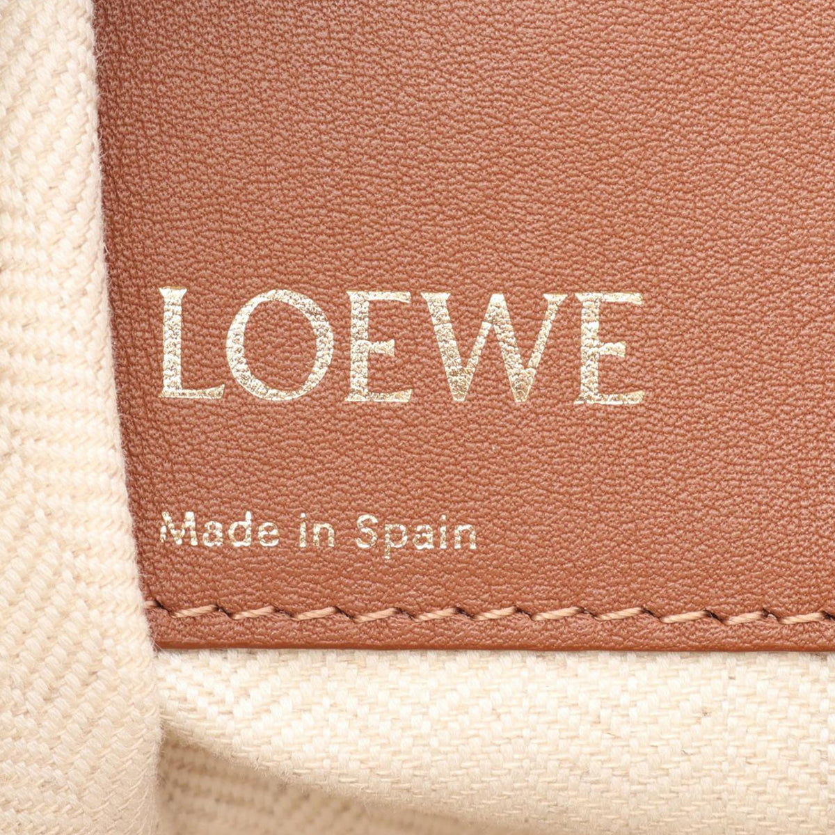 LOEWE Small Raffia and Leather Hammock Bag