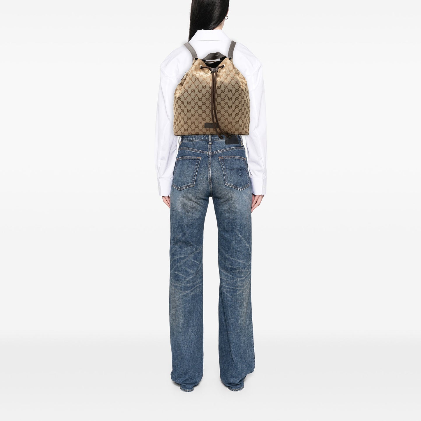 Gucci GG Canvas Drawstring Backpack