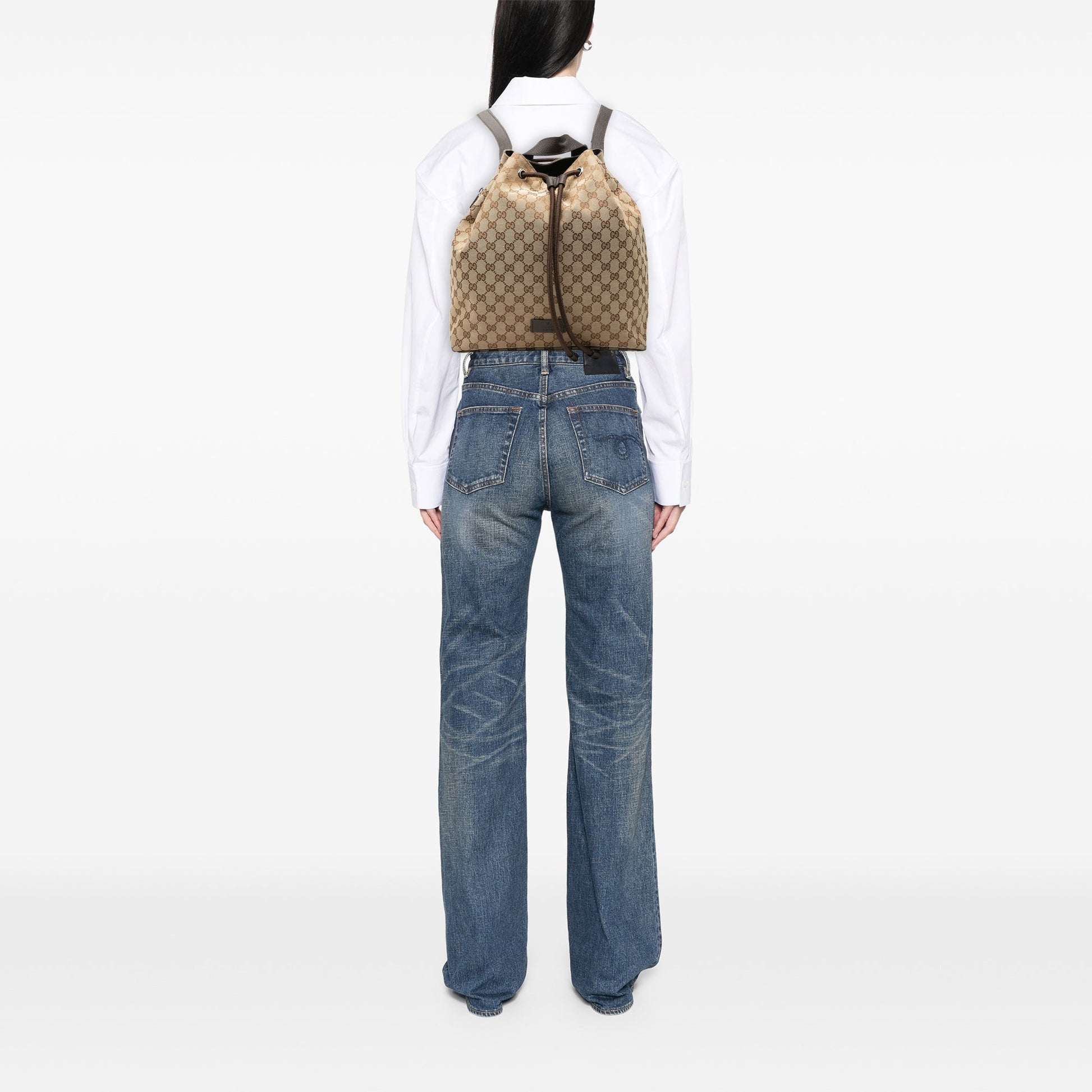 Gucci GG Canvas Drawstring Backpack