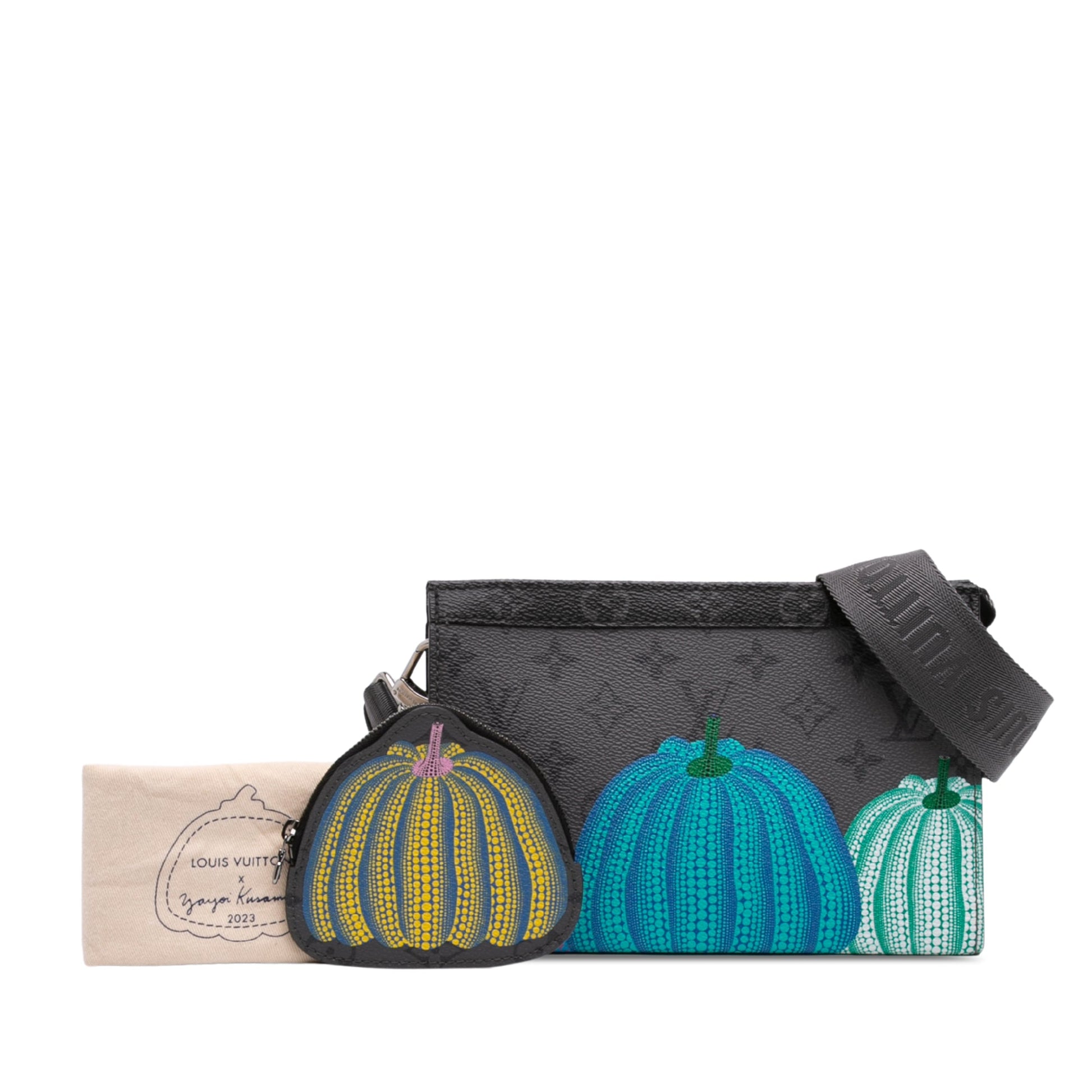 Louis Vuitton Yayoi Kusama Monogram Eclipse Reverse Pumpkin Wearable Wallet