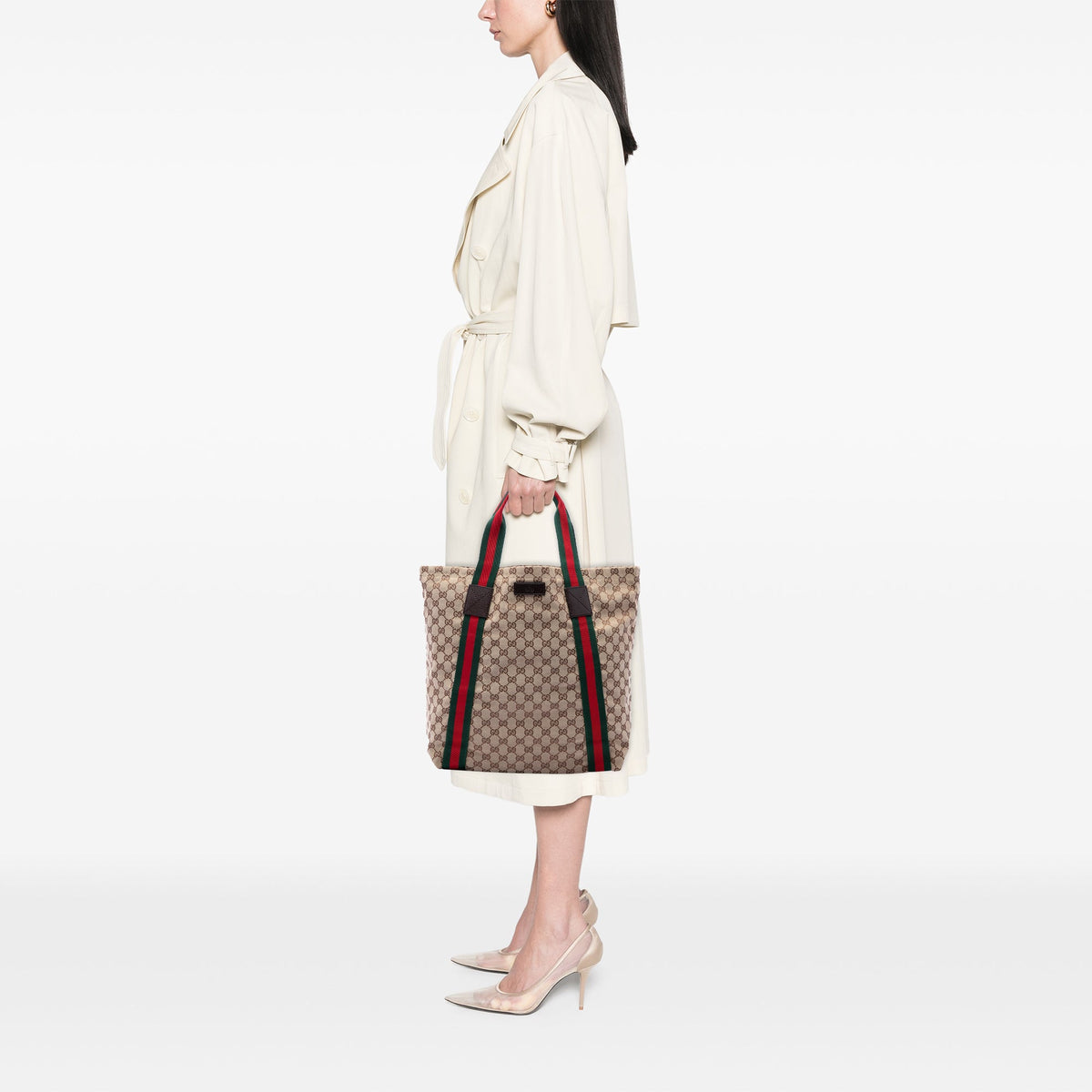 Gucci GG Canvas Web Tote