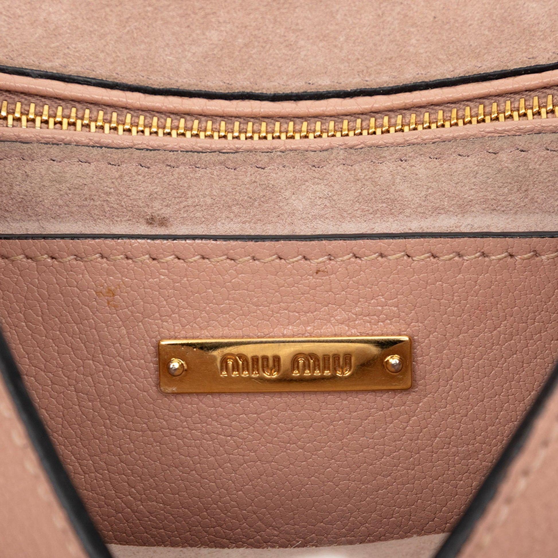 Miu Miu Goatskin Madras Soft Calf Crystal Embellished Crossbody