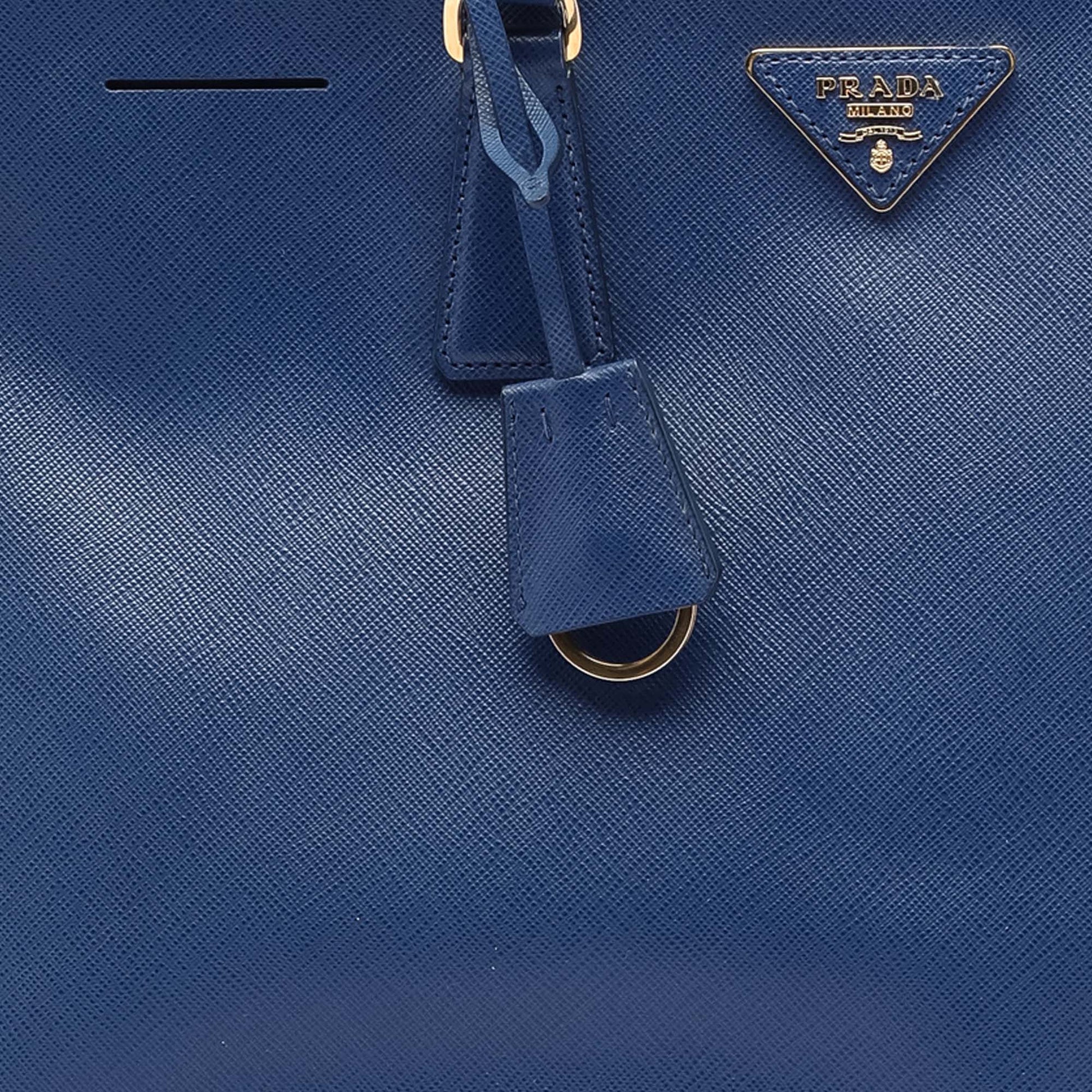 Prada Large Saffiano Lux Galleria Double Zip Tote