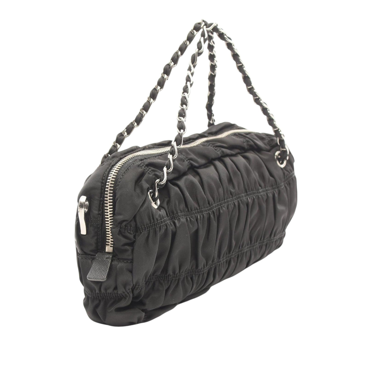 Prada Tessuto Gaufre Chain Satchel