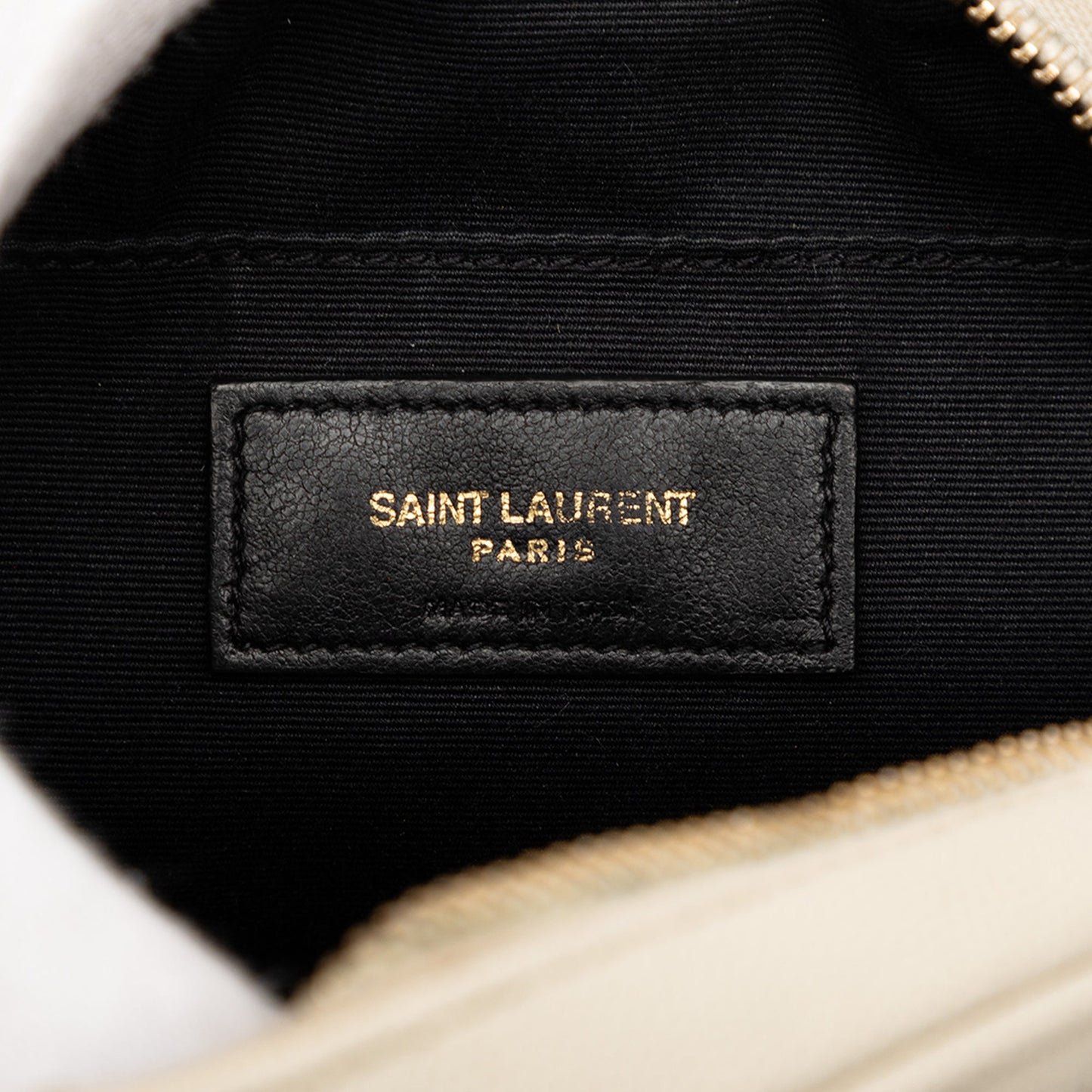 Saint Laurent Grain De Poudre Chevron Round Vinyle Camera Bag