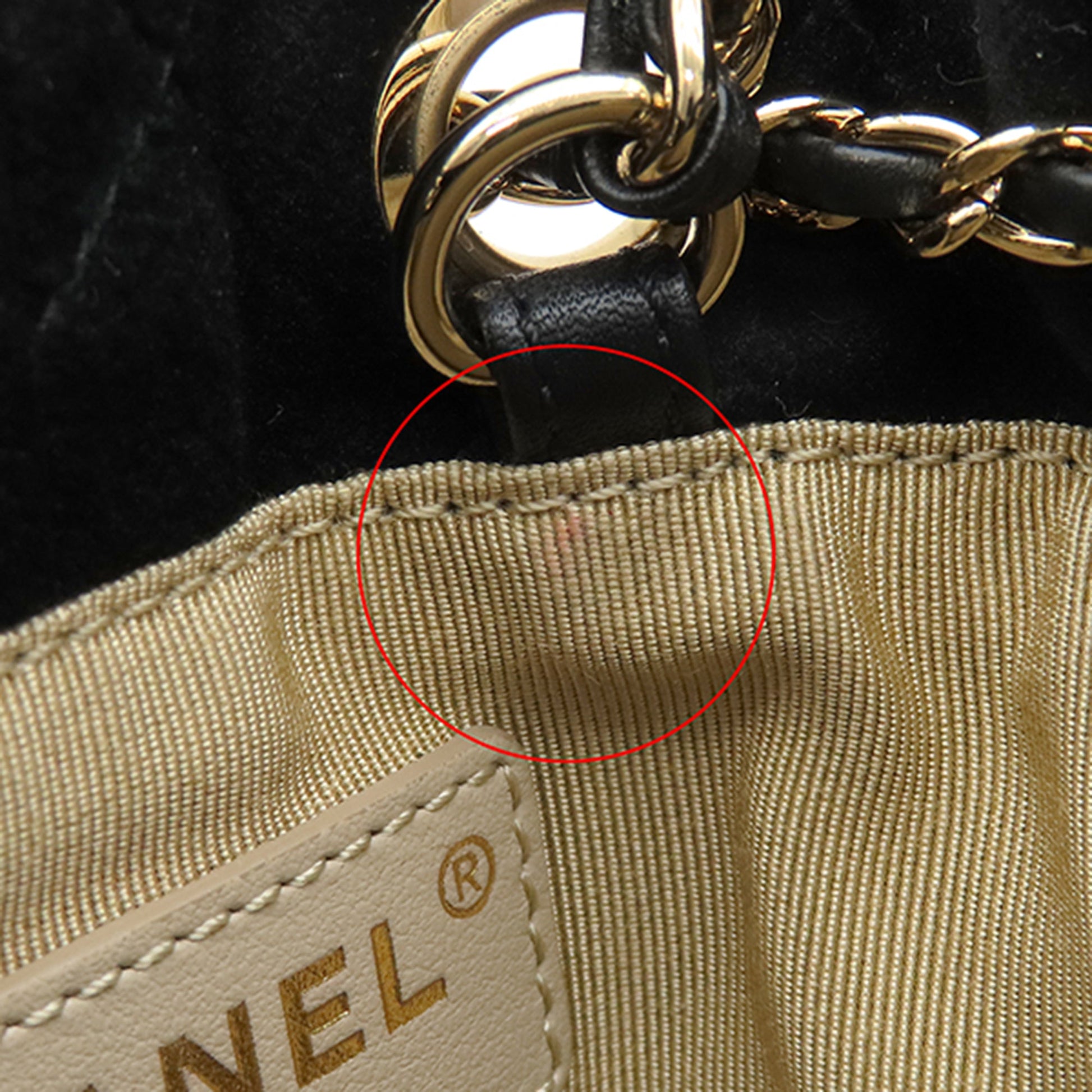 Chanel Quilted Velvet Crystal Pearl Crush Bucket Bag