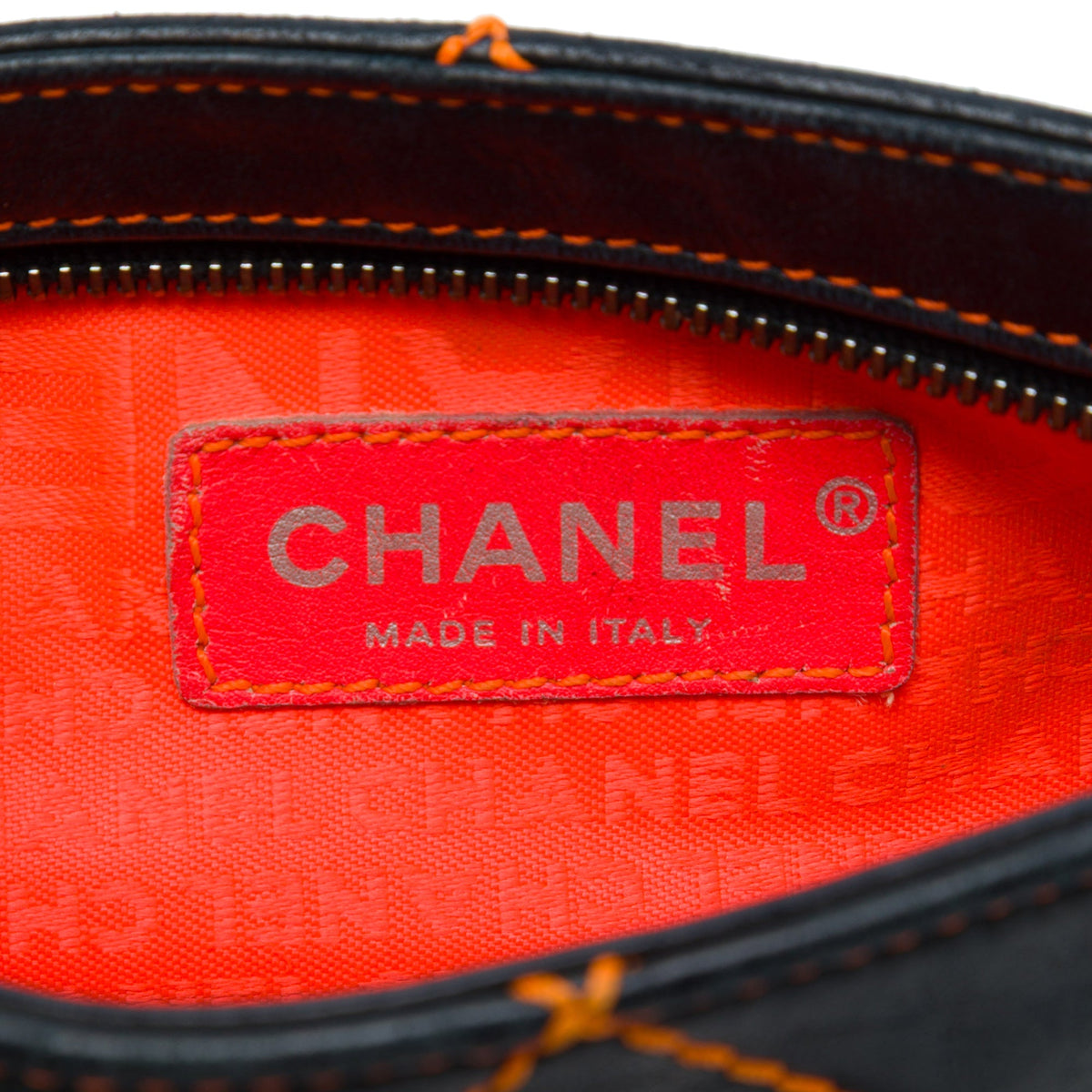 Chanel CC Lambskin Wild Stitch Chain Pochette