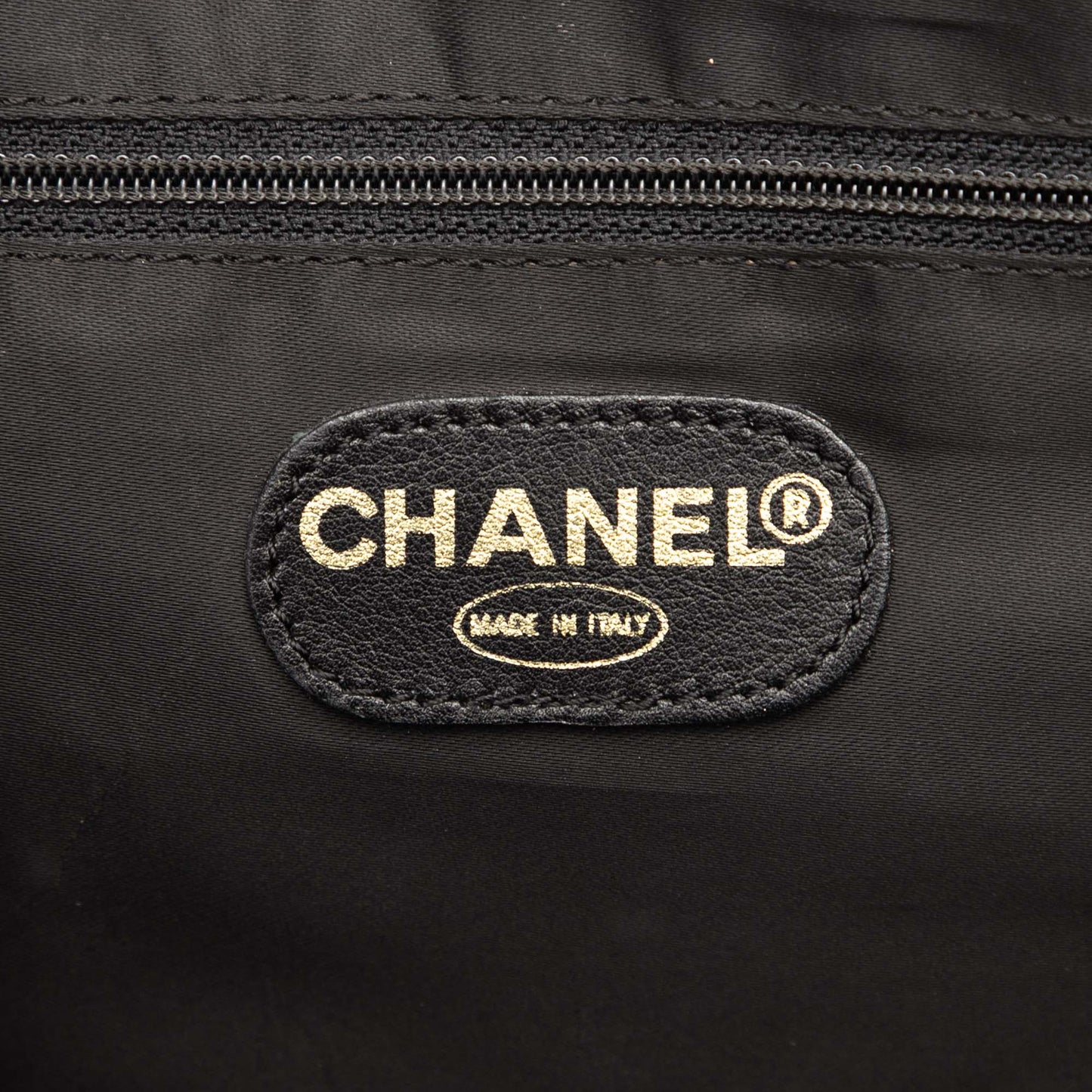 Chanel Caviar Logo Chain Tote