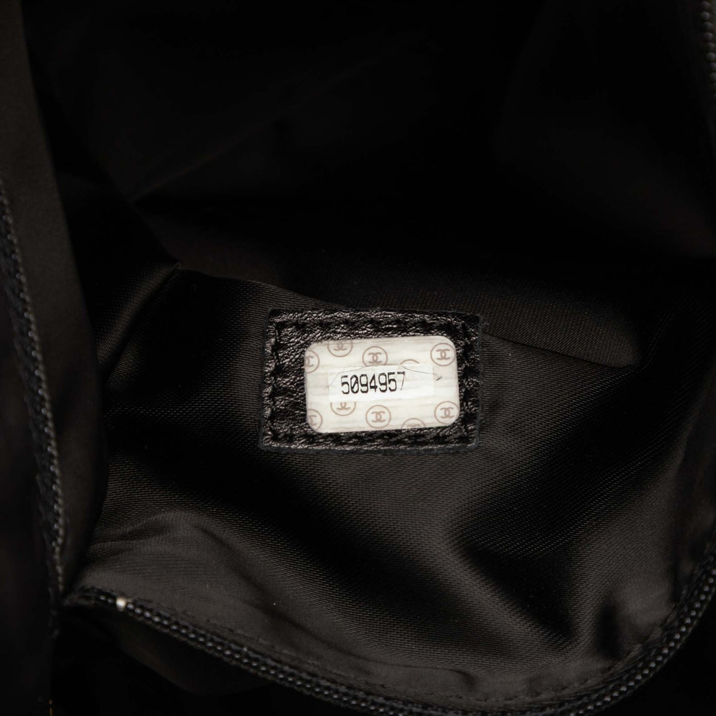 Chanel Caviar Logo Chain Tote