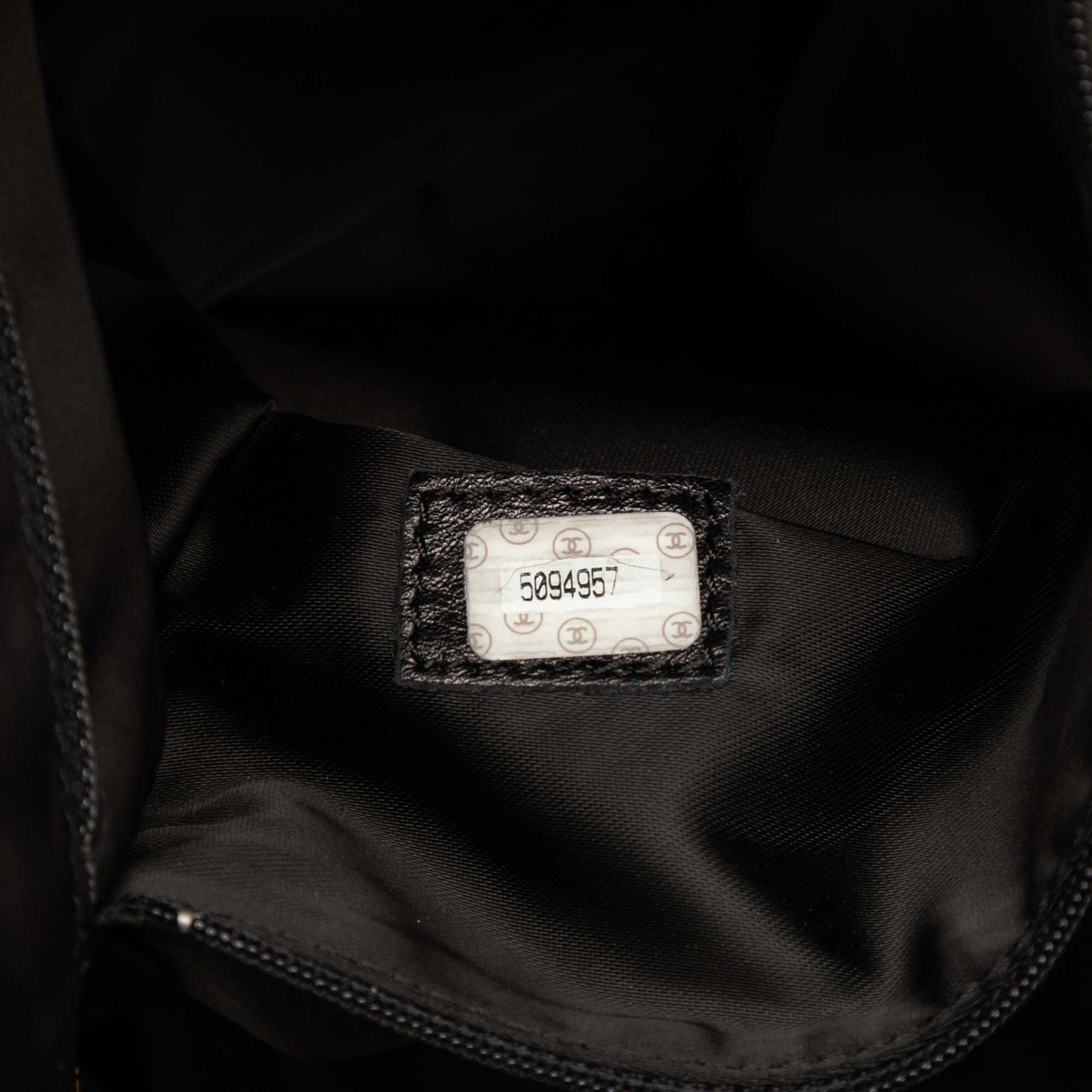 Chanel Caviar Logo Chain Tote