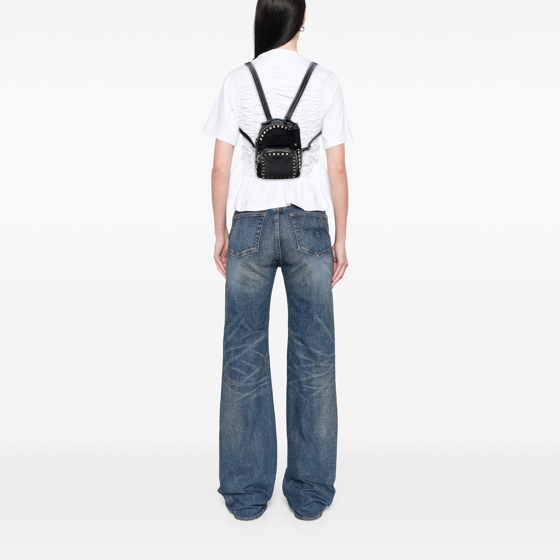 Valentino Mini Leather Rockstud Backpack