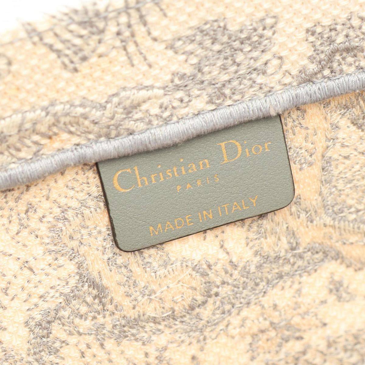 Dior Medium Toile de Jouy Reverse Embroidered Canvas Book Tote — Gray