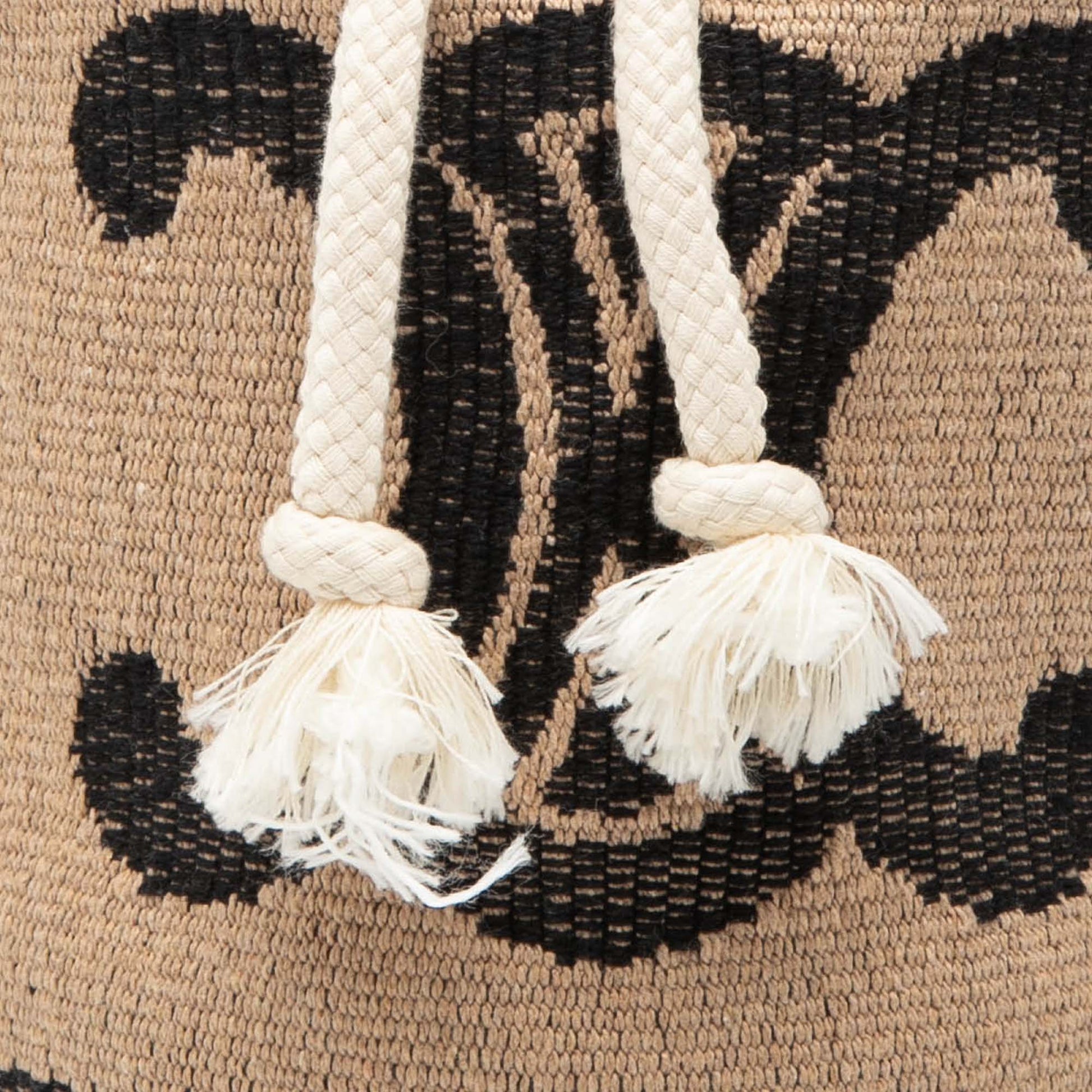 Celine Small Triomphe Raffia Drawstring Bucket Bag