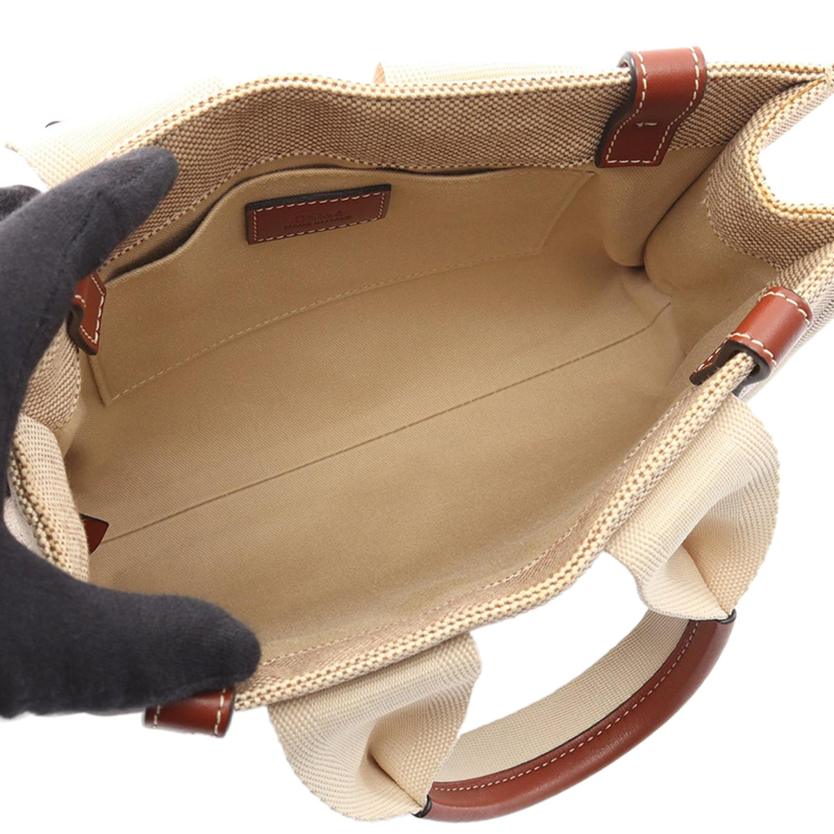 Chloé Small Canvas Woody Tote — Beige